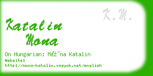 katalin mona business card